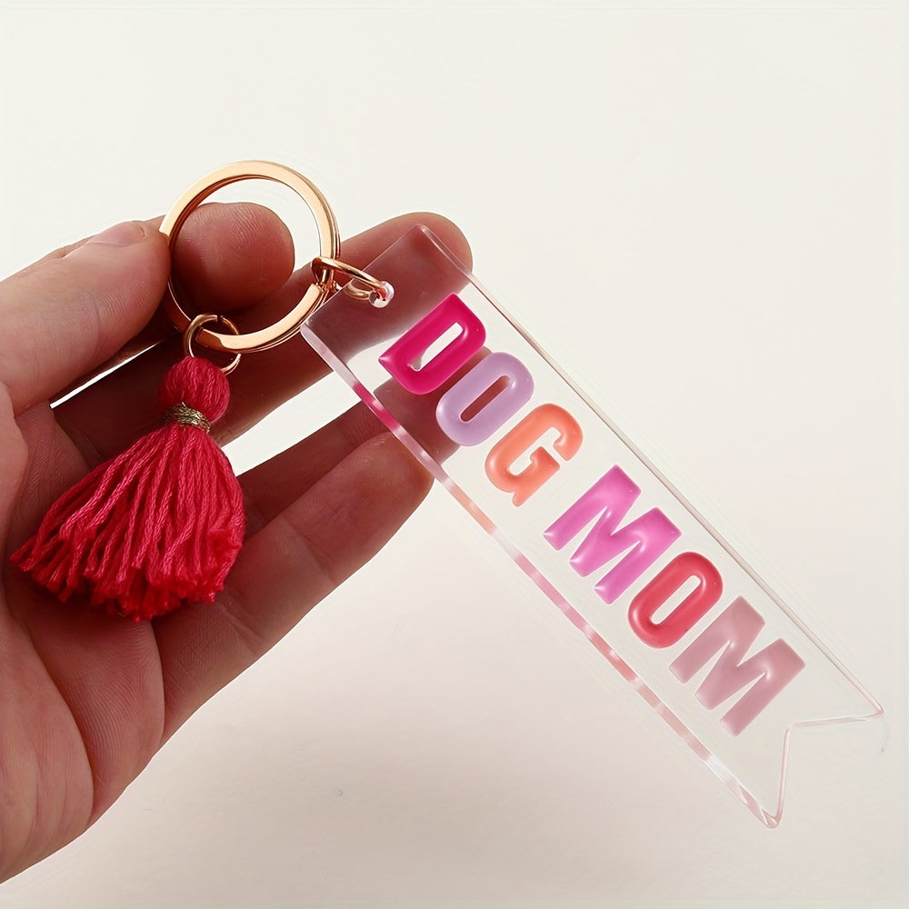 Vrolijk Gekleurde Dogmom Sleutelhanger – Draag je liefde voor je hond altijd bij je!