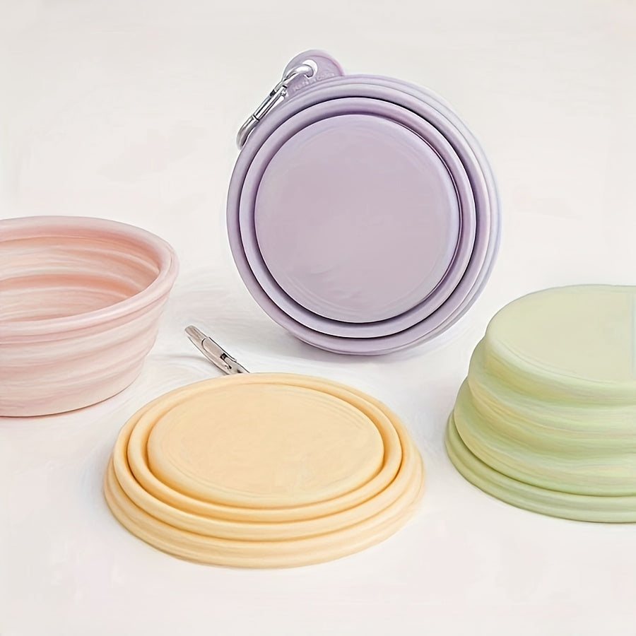 Pastel Silicone Opvouwbare Voer- en Drinkbak – Handig, Compact en Stijlvol!