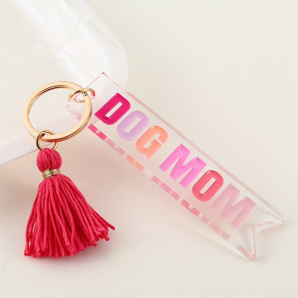 Vrolijk Gekleurde Dogmom Sleutelhanger – Draag je liefde voor je hond altijd bij je!