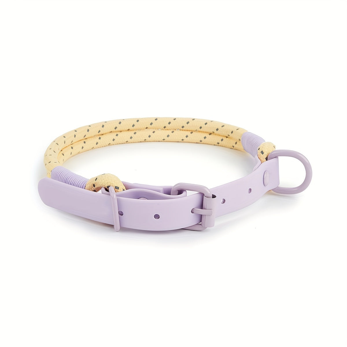Trendy Tweekleurige Reflecterende Hondenhalsband – Stijlvol, Veilig en Comfortabel!