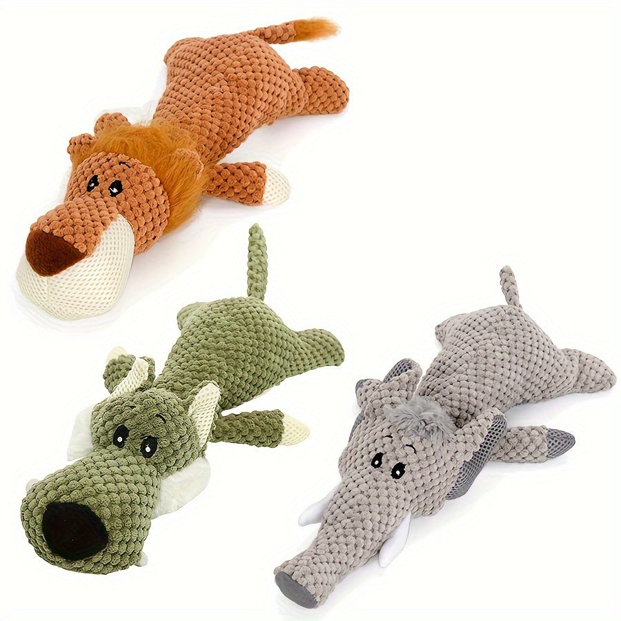 Hondenknuffel XL – De ultieme speeltijd met een leeuw, wolf of olifant!
