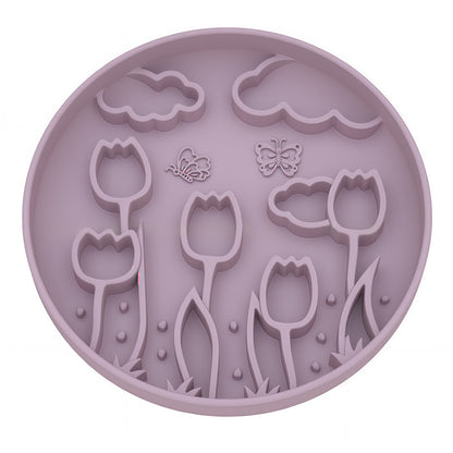 Gebloemde Tulpen Silicone Slow Feeder – Gezond Eten in Stijl voor je Hond!