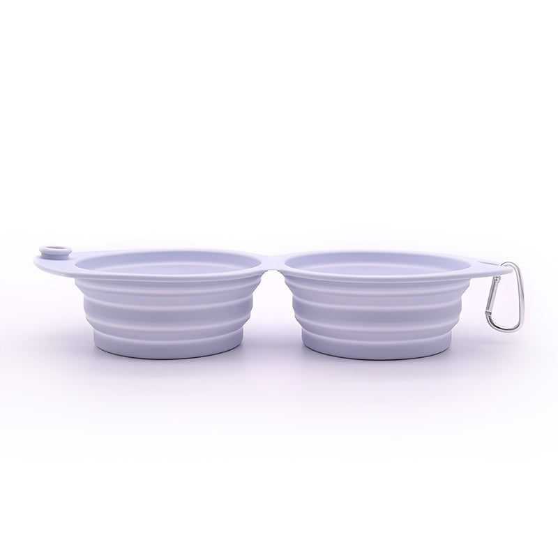 2-in-1 Silicone Opvouwbare Voer- en Drinkbak – Praktisch, Vrolijk en Handig!