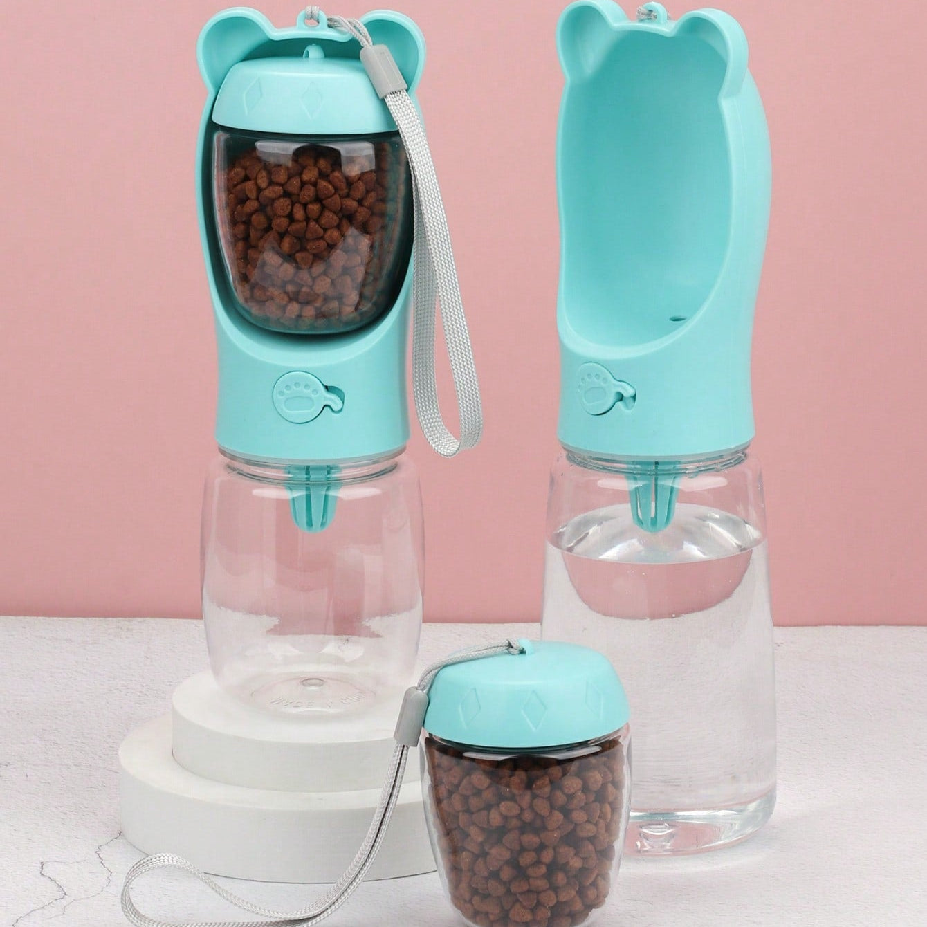Draagbare 2-in-1 Reis Voerbak en Waterfles – Het ultieme accessoire voor jouw avontuurlijke hond!