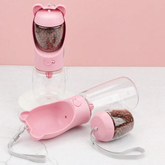 Draagbare 2-in-1 Reis Voerbak en Waterfles – Het ultieme accessoire voor jouw avontuurlijke hond!