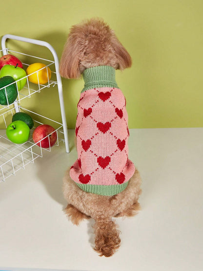 Stijlvolle Honden Trui met Hartjes – Voor de Perfecte Combinatie van Comfort en Mode!