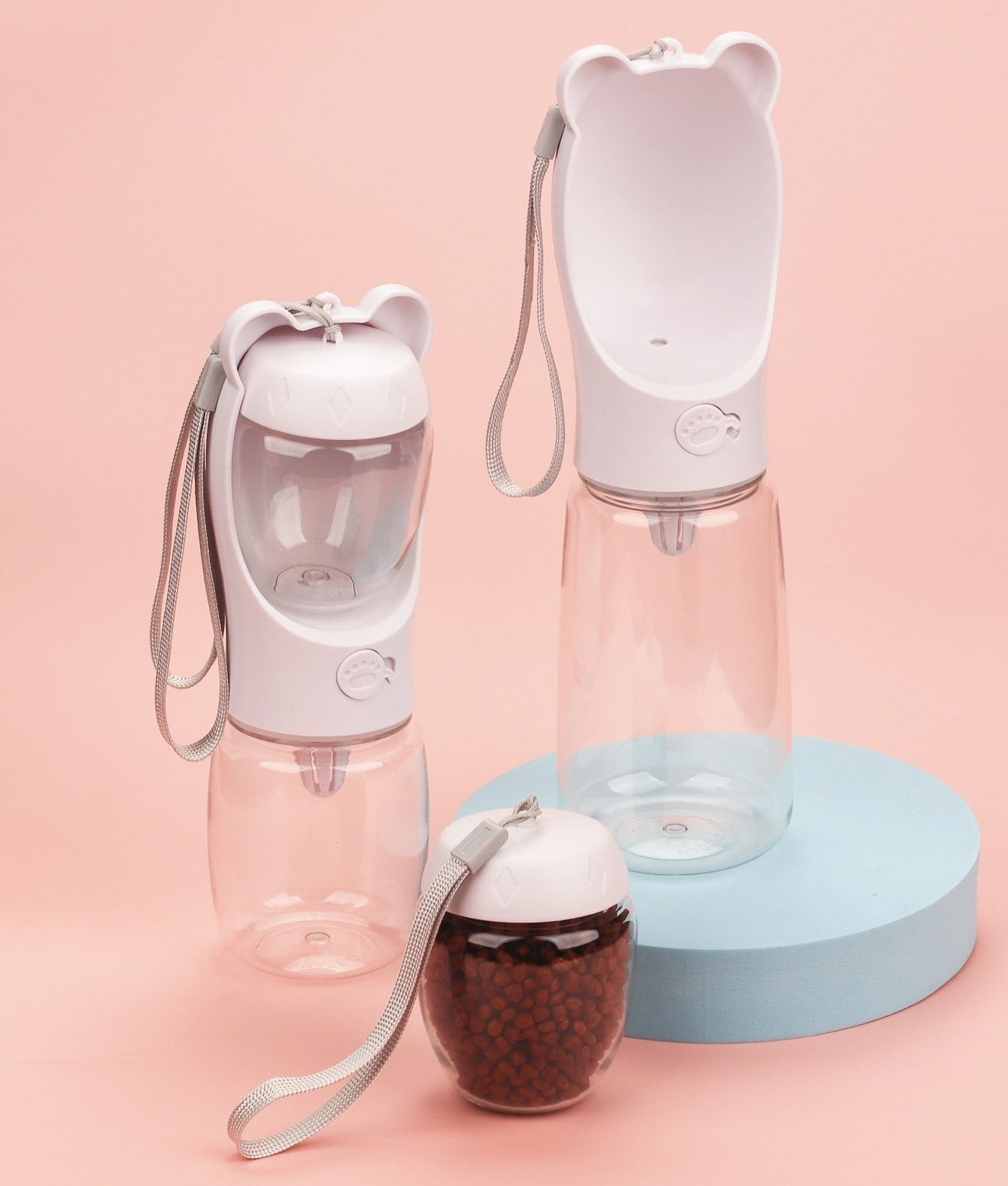 Draagbare 2-in-1 Reis Voerbak en Waterfles – Het ultieme accessoire voor jouw avontuurlijke hond!