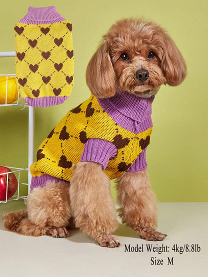Stijlvolle Honden Trui met Hartjes – Voor de Perfecte Combinatie van Comfort en Mode!