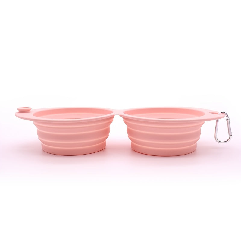 2-in-1 Silicone Opvouwbare Voer- en Drinkbak – Praktisch, Vrolijk en Handig!