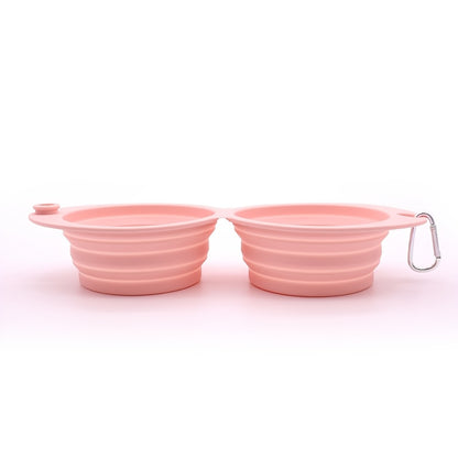 2-in-1 Silicone Opvouwbare Voer- en Drinkbak – Praktisch, Vrolijk en Handig!