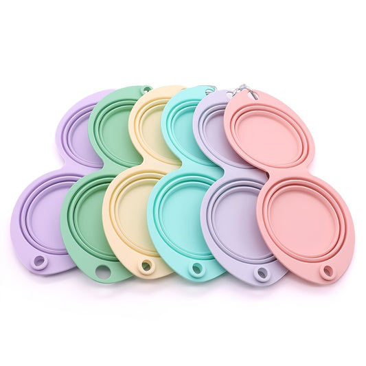 2-in-1 Silicone Opvouwbare Voer- en Drinkbak – Praktisch, Vrolijk en Handig!