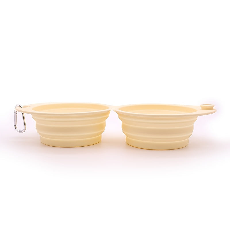 2-in-1 Silicone Opvouwbare Voer- en Drinkbak – Praktisch, Vrolijk en Handig!