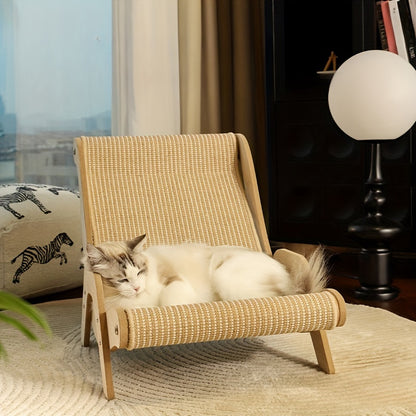 Multifunctionele Krabpaal – De Perfecte Kattenkrabber en Loungestoel voor Binnenkatten