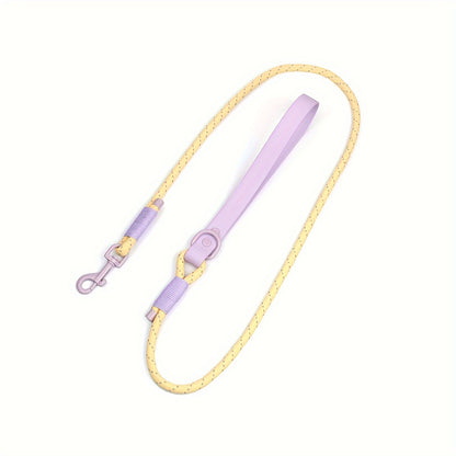 Stijlvolle Twee-Kleurige Hondenriem met Reflecterende Details en Comfortabele Handgreep