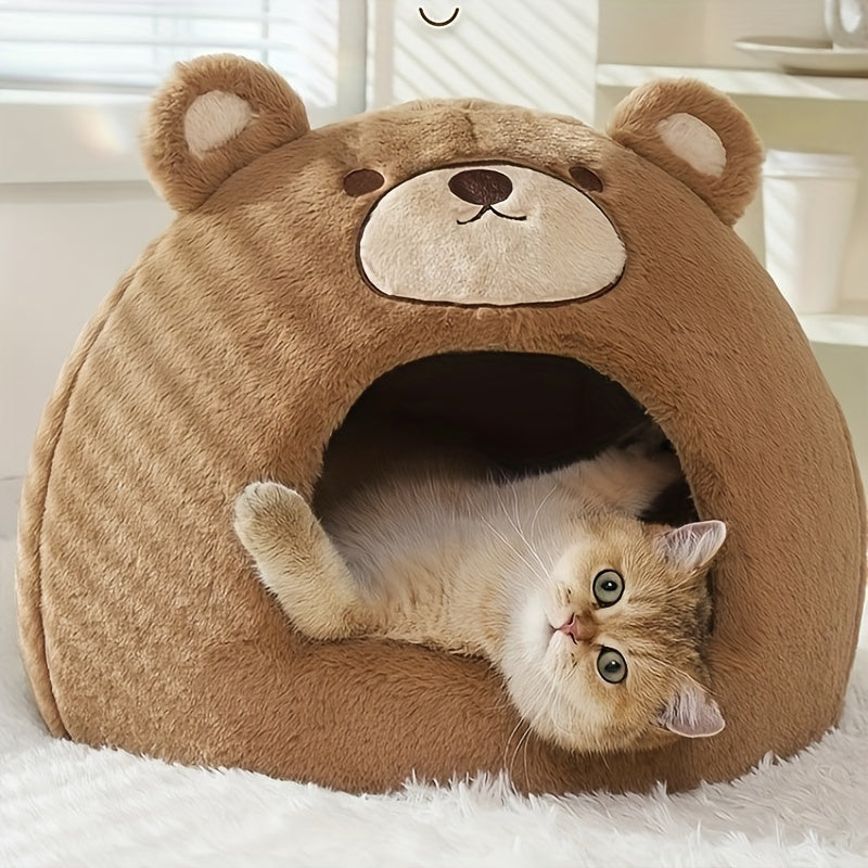 Schattig Kattenbed in de Vorm van een Beer – Comfort en Gezelligheid voor je Kat