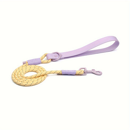 Stijlvolle Twee-Kleurige Hondenriem met Reflecterende Details en Comfortabele Handgreep