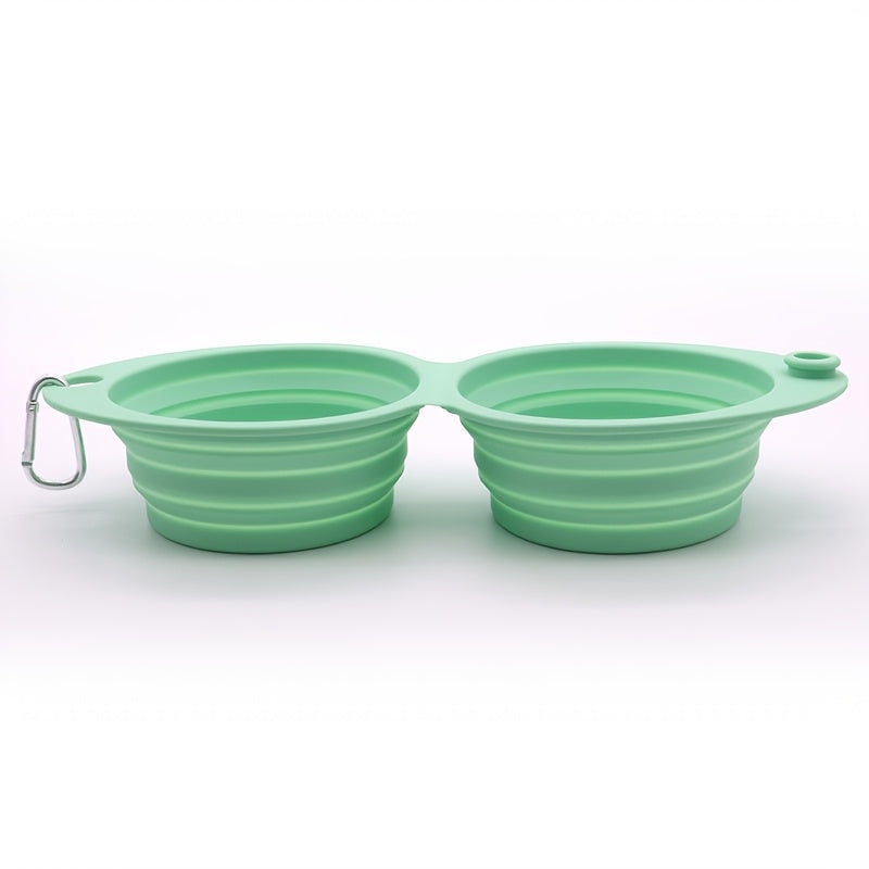 2-in-1 Silicone Opvouwbare Voer- en Drinkbak – Praktisch, Vrolijk en Handig!