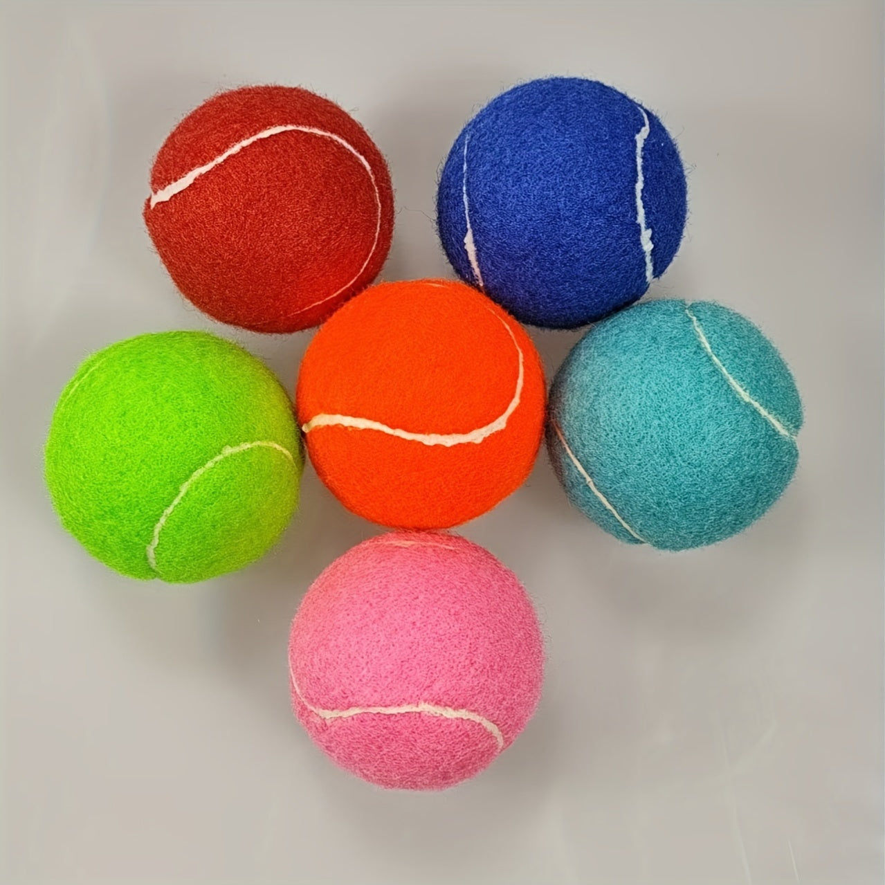 Set van 6 Tennisballen in Opvallende Kleuren – Onmisbaar Speelplezier voor je Hond!