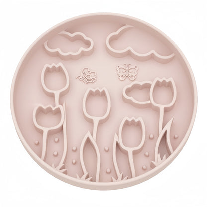 Gebloemde Tulpen Silicone Slow Feeder – Gezond Eten in Stijl voor je Hond!