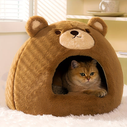 Schattig Kattenbed in de Vorm van een Beer – Comfort en Gezelligheid voor je Kat