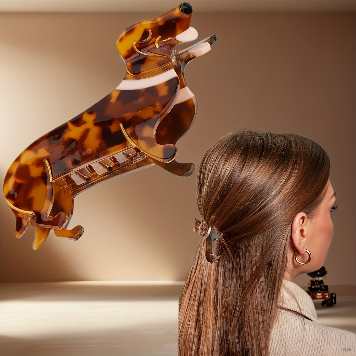 Schattige Teckel Haarclip – Voor de ultieme teckelliefhebber!